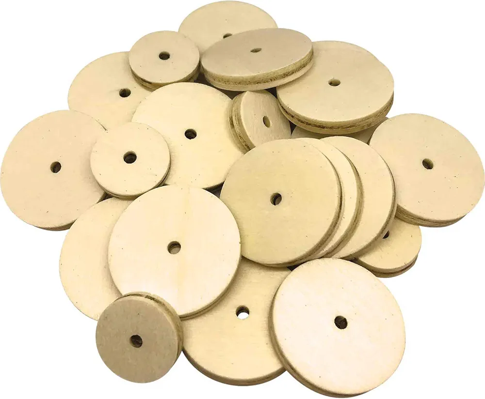 Teacher Created Resources Stem Basics, Wooden Wheels, Natural, Pack of 60