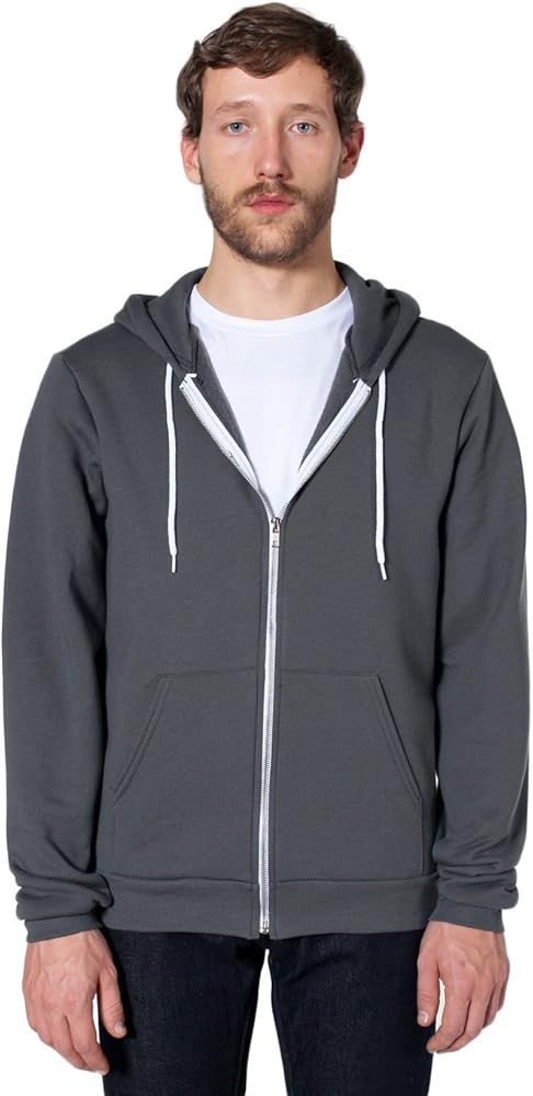 American Apparel Men's Flex Fleece Long Sleeve Zip Hoodie