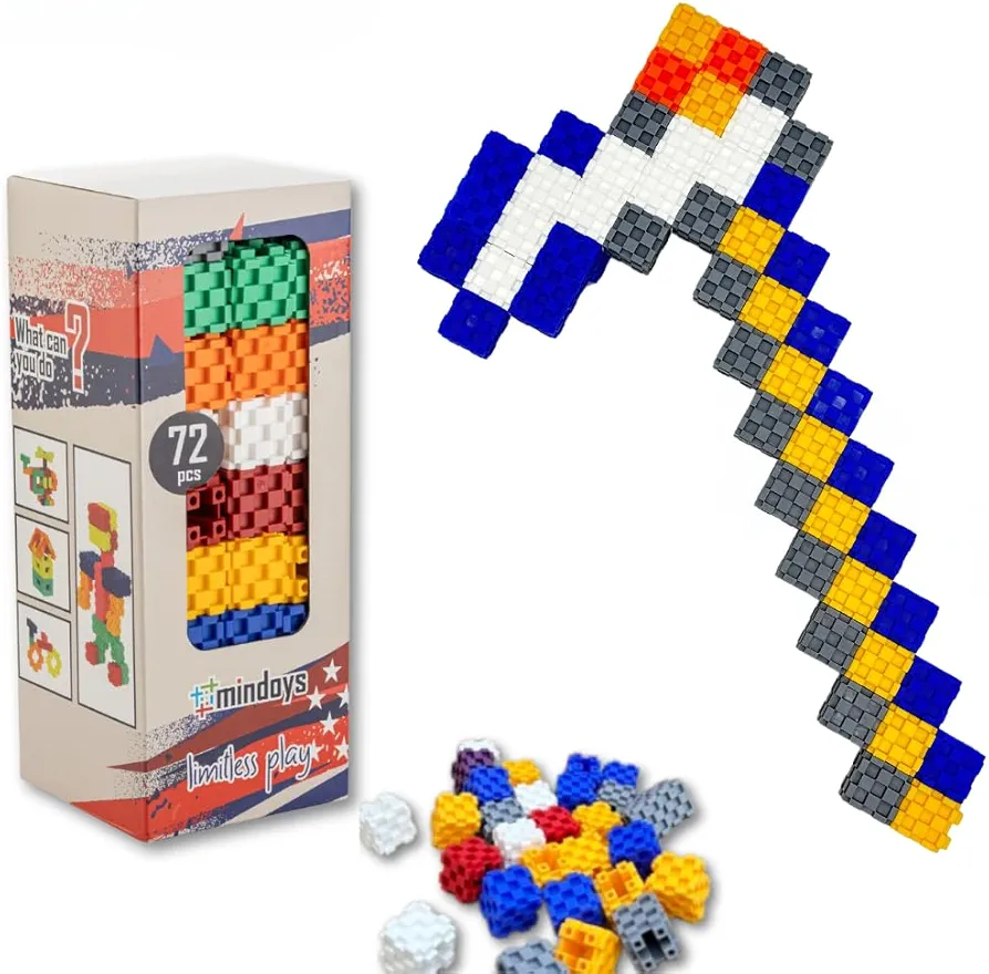 Building Blocks for Kids Learning Toys - Toddler Building Blocks for 3 4 5 6 7 8 9 + Years Old - Educational STEM Toys - Toddler Toys for Boys and Girls 72 PCS Christmas Birthday Gift