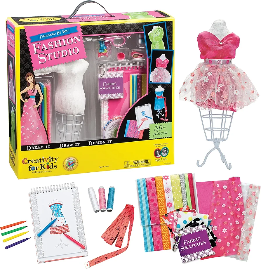 Creativity for Kids Designed by You Fashion Studio: DIY Fashion Designer Kit for Girls, Craft Kit for Teens, Gifts for Girls Ages 9-12+