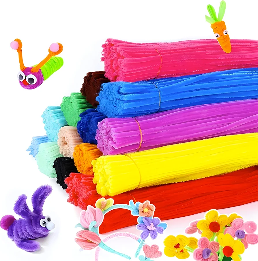 100pcs Multi-Color Pipe Cleaners, Pipe Cleaners Craft, Arts and Crafts, Craft Supplies, Art Supplies