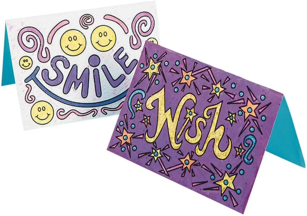 Good Vibes Velvet Art Cards Craft Kit (Pack of 48)