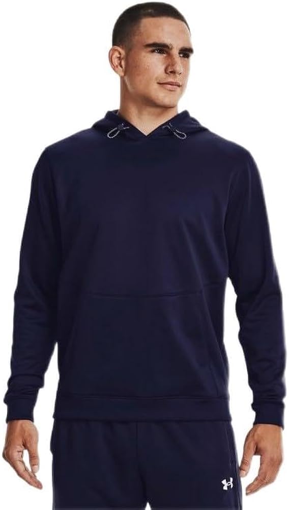 Under Armour Fleece Storm Mens Hoodie L Midnight Navy-white