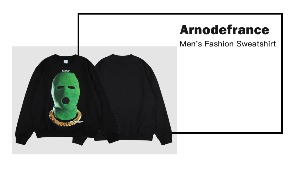  Arnodefrance Kidnapper 3D Graphic Printing Sweatshirt Hip Hop Rapper Sweatshirts