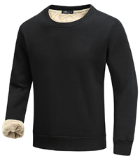 sherpa crewneck pullover sweatshirt