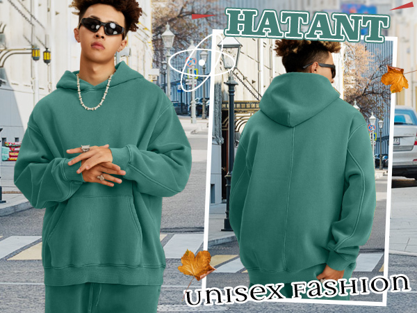 Hatant Matching Couples Hoodies Pullover Streetwear Hoodies Unisex Casual Tops