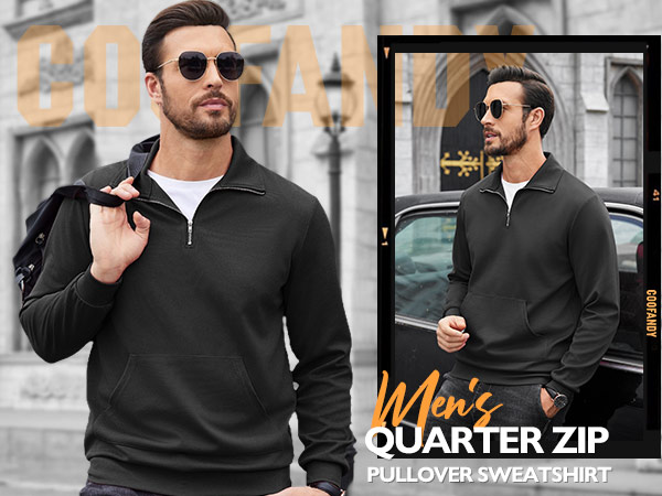 quarter zip pullover men