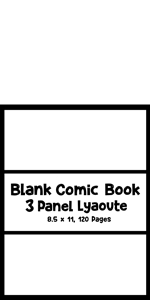 Blank Comic Book: 3 Panel Layout, Draw Your Own Comics, Templates for Comics, 8.5x11, 120 Pages