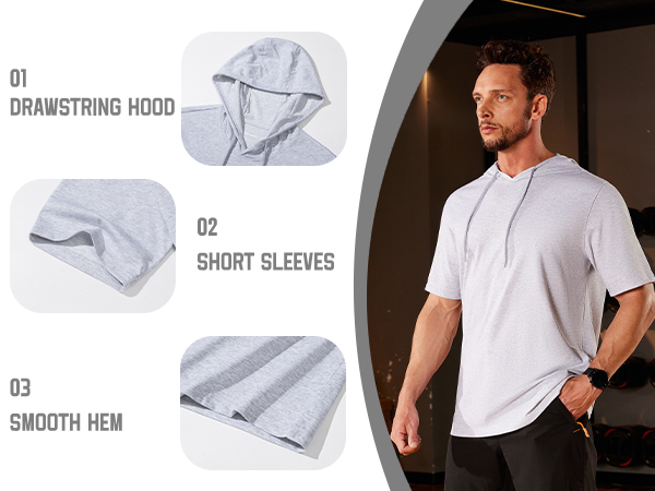 mens shortsleeve hoodie