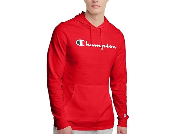 Champion Men''s Hoodie, Cotton Mid-Weight Hooded T-Shirt, Comfortable Men''s Tee