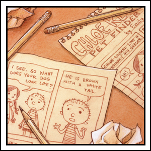 A page from the comic book that shows illustrated pages of the characters