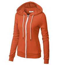 OSABASA WOMEN&#39;S LIGHT WEIGHT SLIM FIT HOODIE ZIP UP