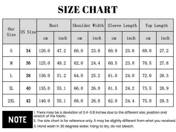 Men''s Sweatshirt Size Chart