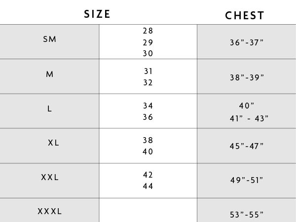 Hoodie Size Chart