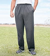 KingSize Men''s Big & Tall Lightweight Jersey Open Bottom Sweatpants