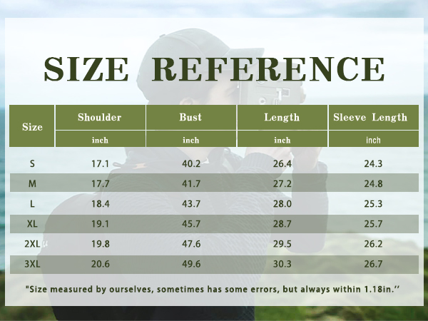 size chart mobile