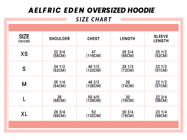 Aelfric Eden Size Chart