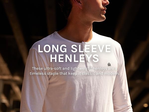 into the am work long sleeve henley tees