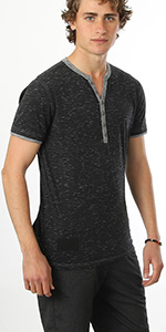 Zimego Short Sleeve Henley