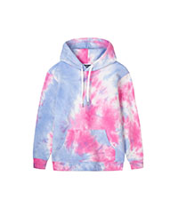 men pink tie dye hoodie