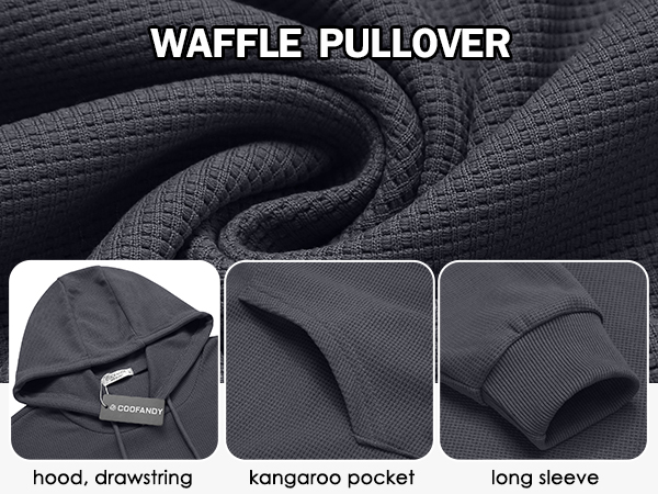 mens waffle hoodie