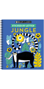 brain games sticker by letter jungle activity book for kids