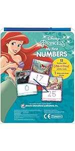 Disney Princess My First Numbers 13 Activity Cards and Write-and-Erase Marker