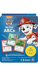 PAW Patrol My First ABCs 13 Activity Cards and Write-and-Erase Marker