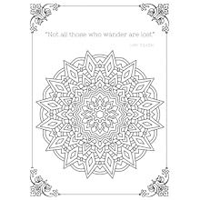 intricate mandala coloring book for adults quote jrr tolkien