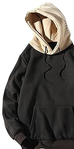 men''s black hoodie