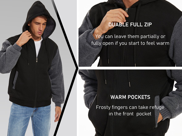 fleece lined jacket men 