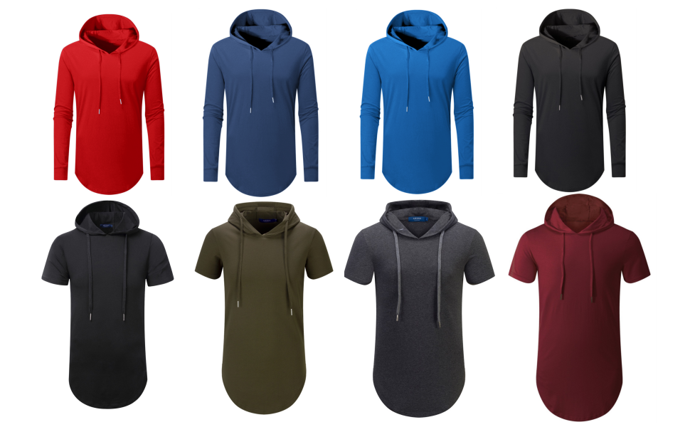 Mens Short Sleeves Hoodies Shirt