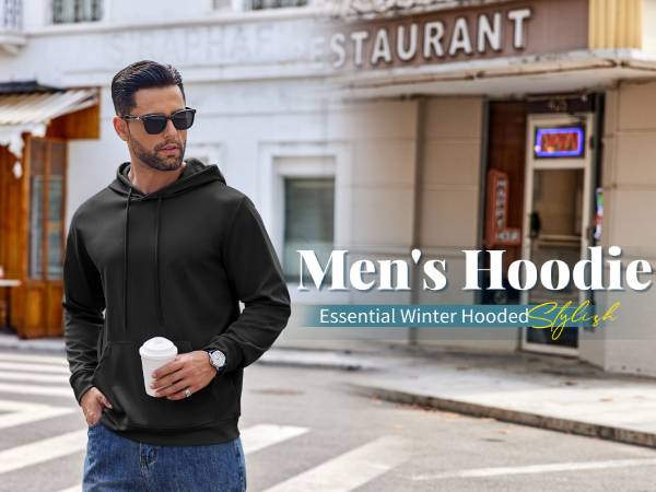 black hoodie men