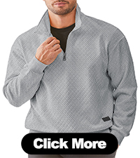 Men&amp;amp;amp;#39;s Quarter Zip Waffle Sweatshirts