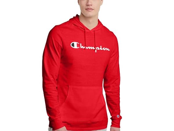 Champion Men''s Hoodie, Cotton Mid-Weight Hooded T-Shirt, Comfortable Men''s Tee