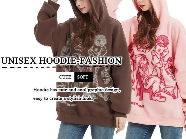 Y2k Hoodie Men Women Aesthetic Graphic Hoodies Pullover Sweatshirt