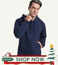 Kissonic Men&amp;amp;#39;s Thermal Sherpa Lined Hoodie Sweatshirt