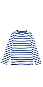 The link of kids cotton long sleeve striped T shirt