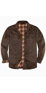 Mens Heavy Washed Rugged Shirt Jacket