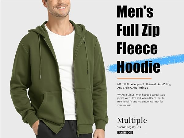 mens fleece hoodie