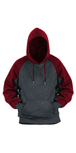 Men&#39;s Novelty Color Block Pullover Fleece Hoodie