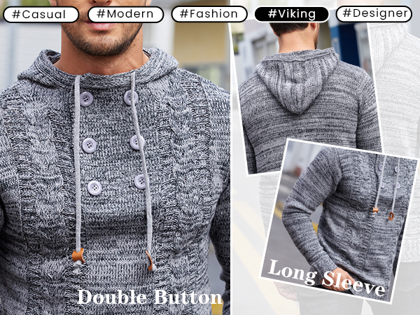  Men Slim Fit High Neck Knit Sweater