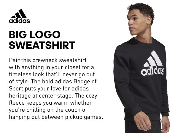 Big Logo sweatshirt: soft fleece and effortless style in a classic crewneck