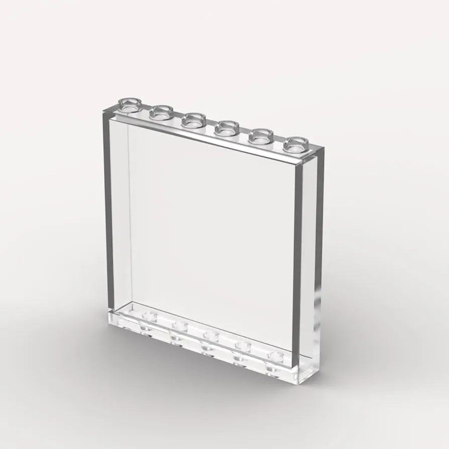 Classic Clear Tranparent Panel Window Bulk, Window Panel 1x6x5 30 Piece, Compatible with Lego Parts Panel 1x6x5 Tranparent (Color: Tranparent)