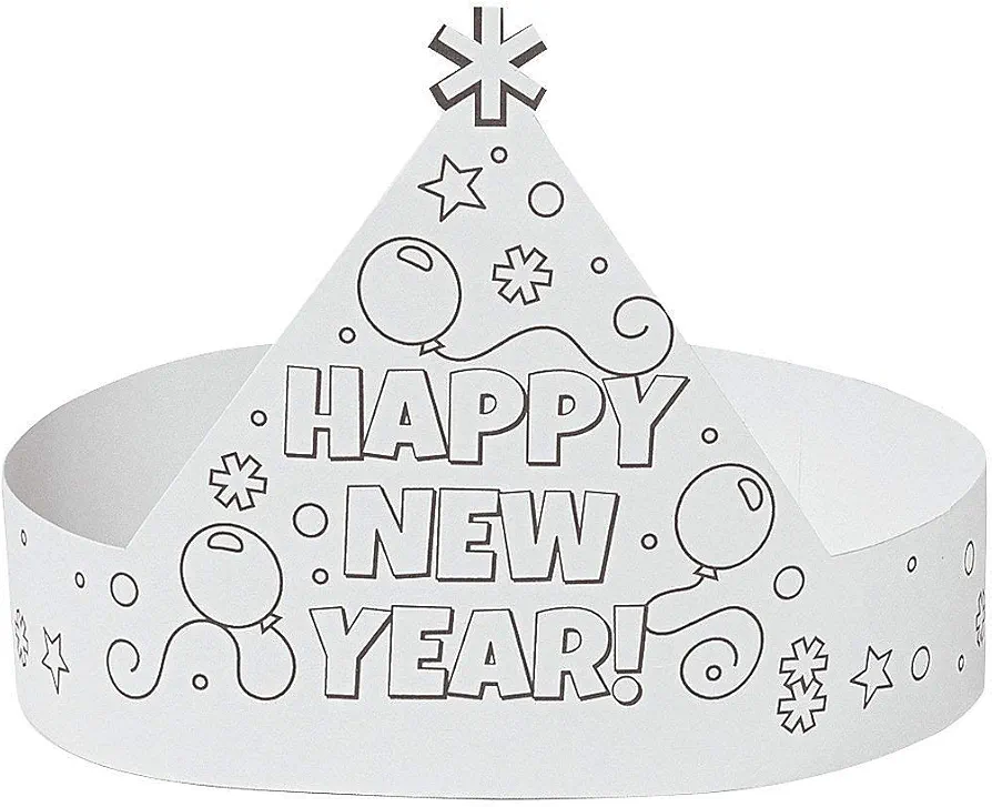 Color Your Own New Year'S Crown - Crafts for Kids and Fun Home Activities