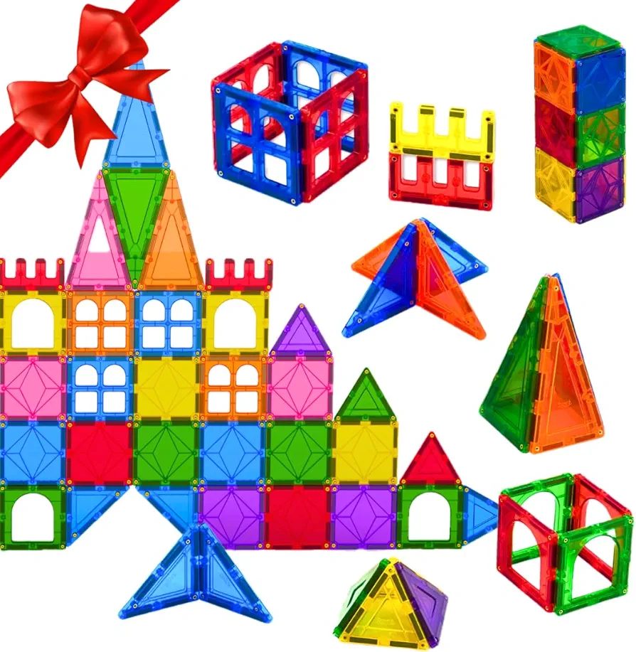 Magnet Tiles Building Blocks for Kids 32 Pieces Magnetic Educational Learning STEM