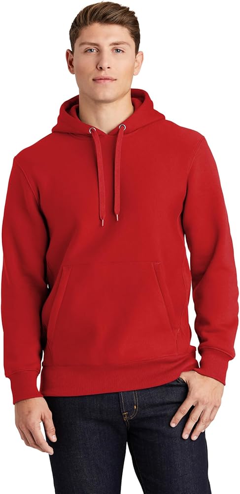 SPORT-TEK Men's Super Heavyweight Pullover Hooded Sweatshirt XL Red