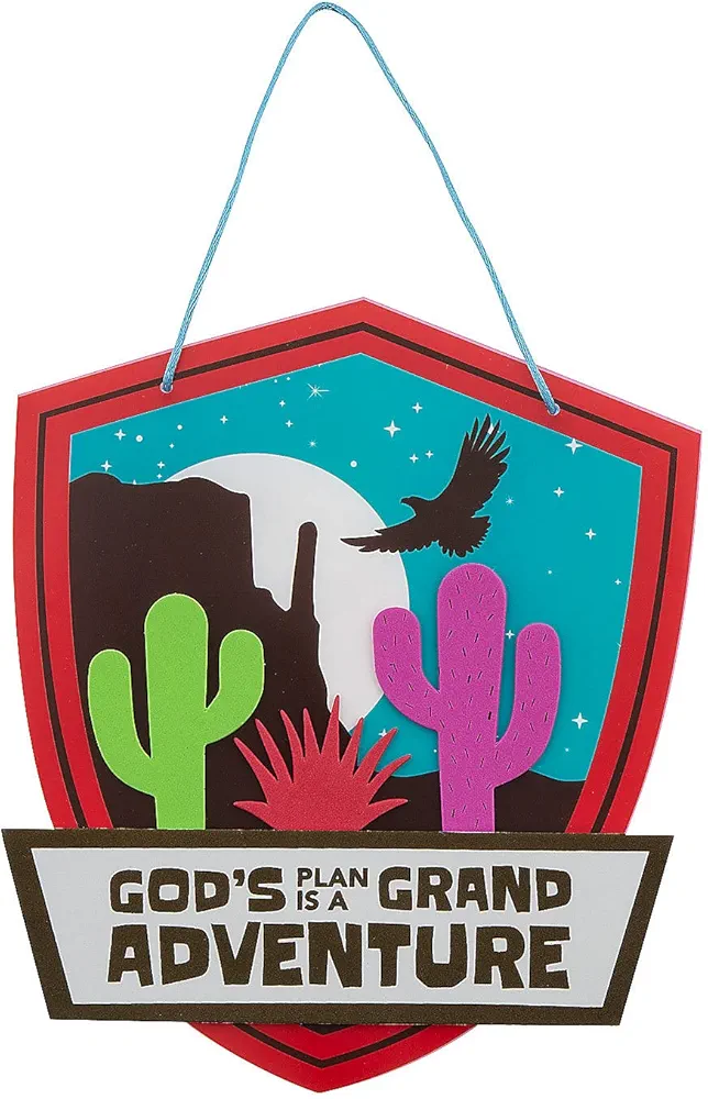 Fun Express Southwest VBS Printed Sign Craft Kit - VBS Vacation Bible School Supplies/Decor - Makes 12