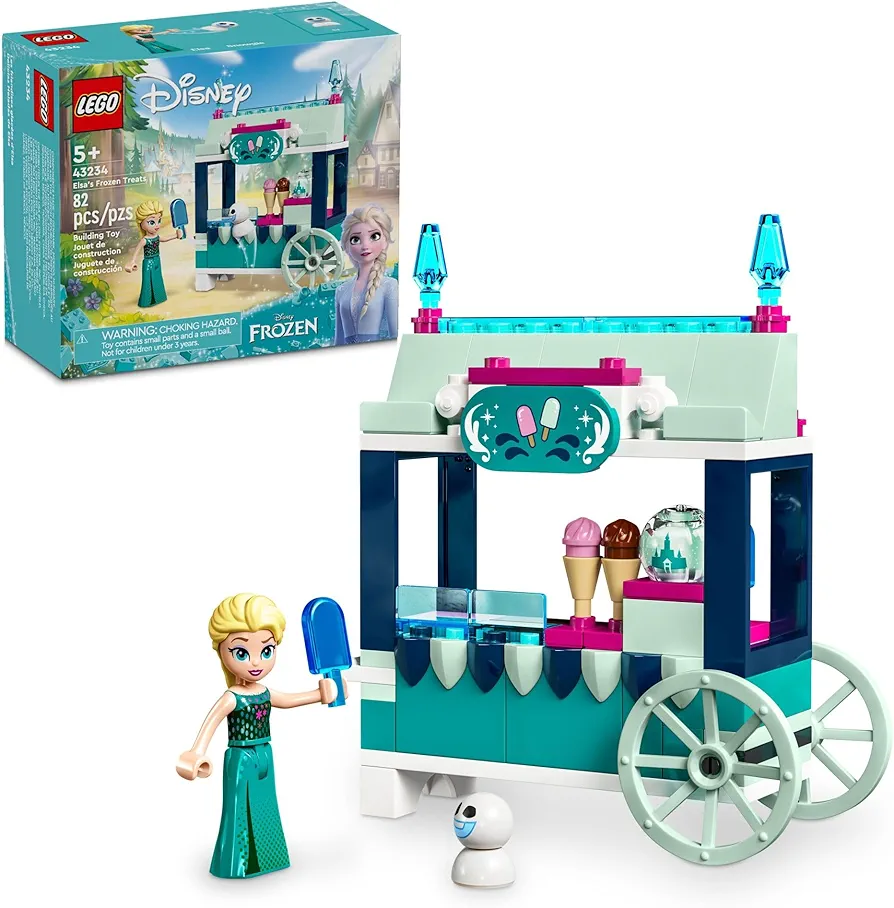 LEGO Disney Frozen Elsa’s Frozen Treats Building Set, includes Elsa Mini-Doll and a Snowgie Figure, Elsa Toy Makes a Fun Gift for Girls and Boys who Love Frozen Toys, Disney Princess Doll, 43234