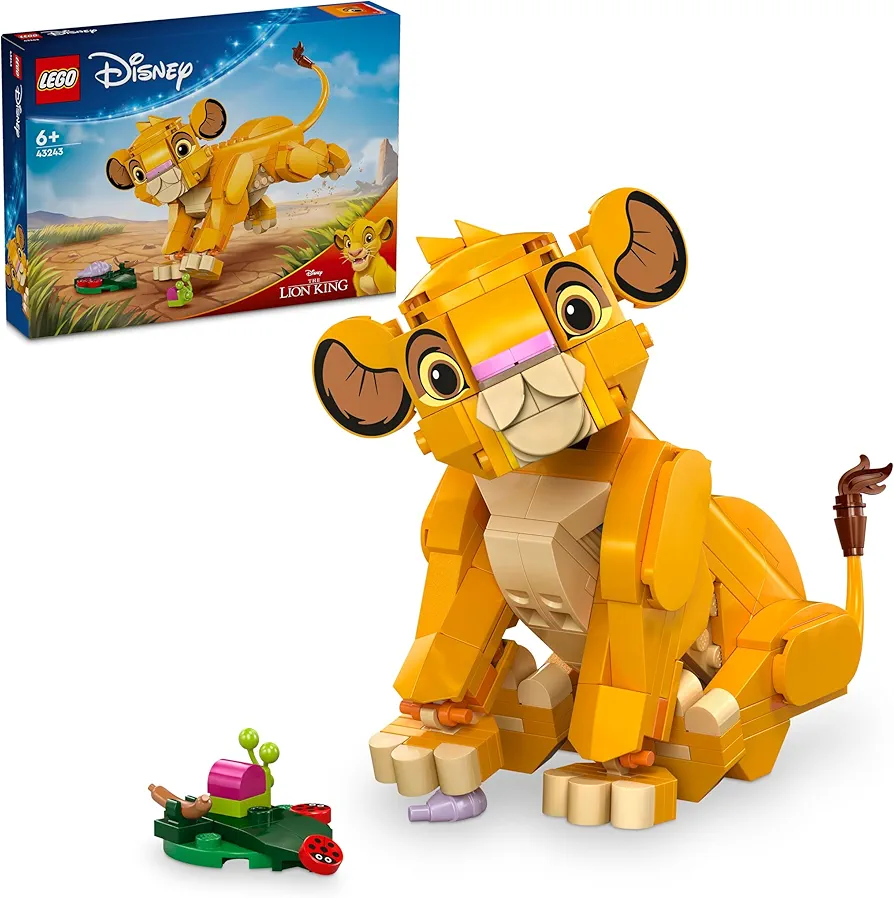 LEGO Disney Simba the Lion King as Cub, Buildable Toy for Kids with Animals Figure, Children's Room Decoration and Playset, Fun Role Play Gift for Girls and Boys from 6 Years 43243